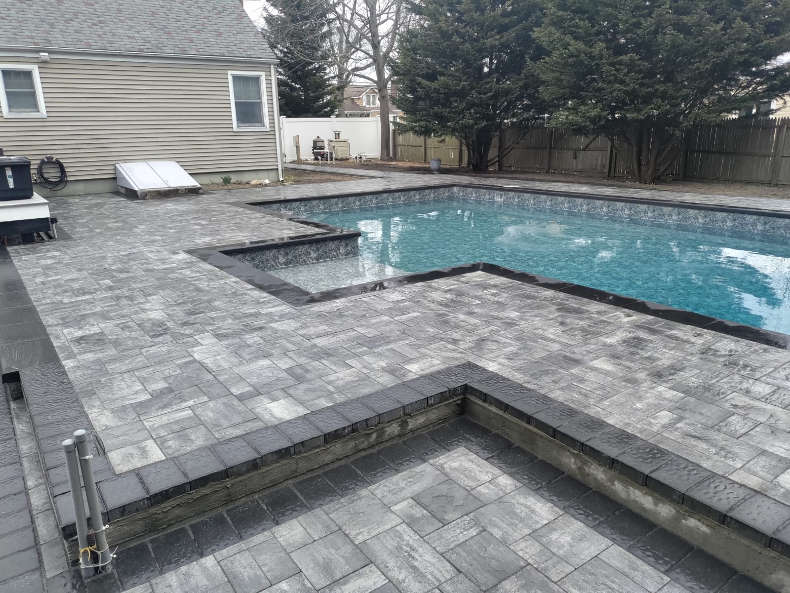 Stone exterior paving